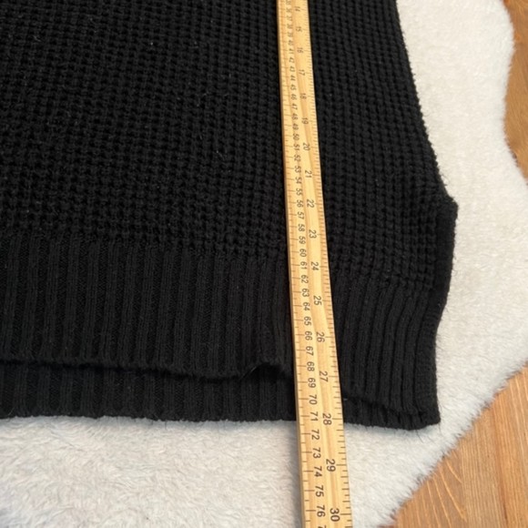 Riah Fashion Womens Black Crewneck Pullover Tunic Knit Sweater Size XL - Picture 10 of 10